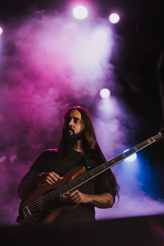 Pablo Santamarta en un momento del concierto de Guieldu