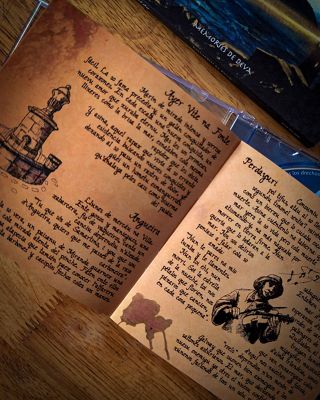 Detalle del libreto del CD de la banda asturiana de música celta Guieldu