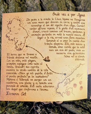 Página del libreto del disco de Guieldu "Memories de Deva"