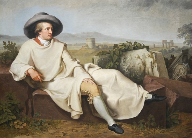 Goethe, representante del romanticismo literario alemán.