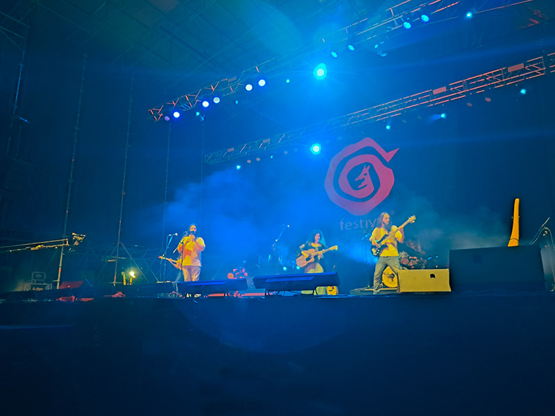Un momento de la actuación de Guieldu en la final del concurso Runas del Festival de Ortigueira 2023