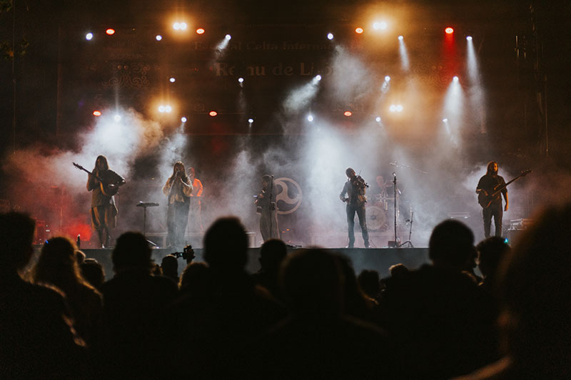 Un momento del concierto de Guieldu en el Festival Celta Reinu de Llión en 2024