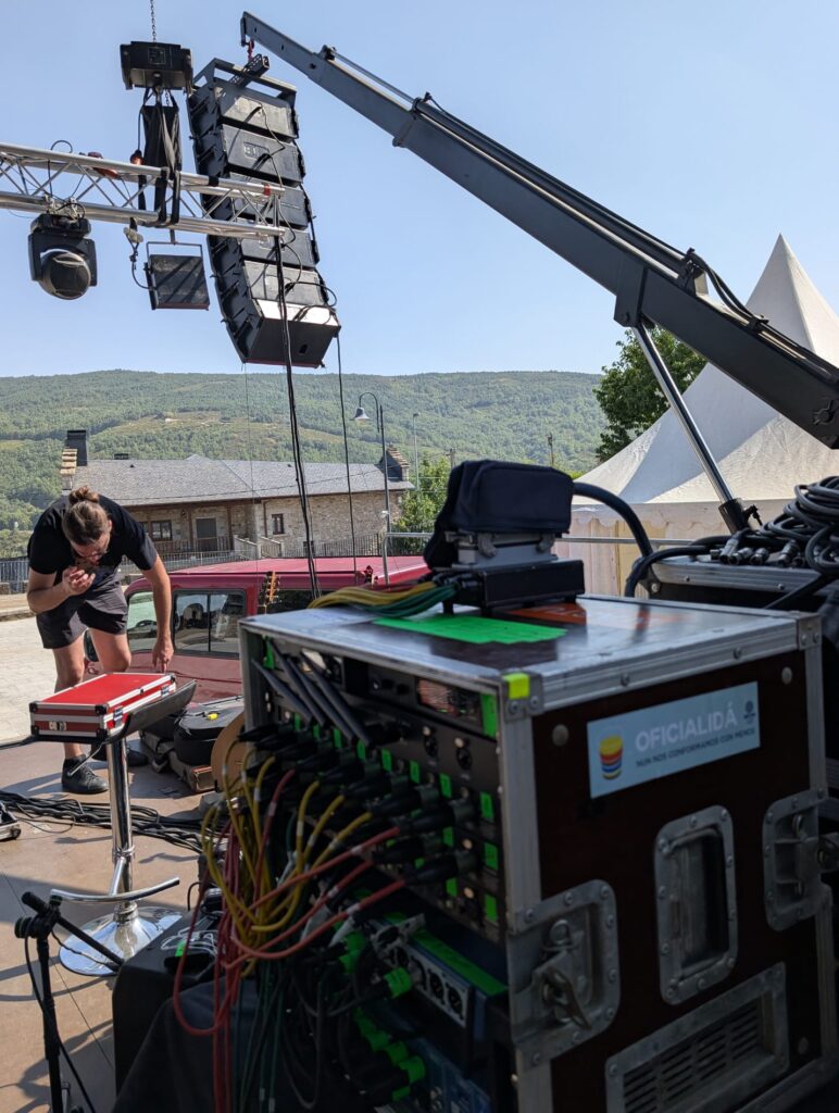 Guieldu au Festival Folk & Rock Nas Portelas 1 Montage et balances à Lubián